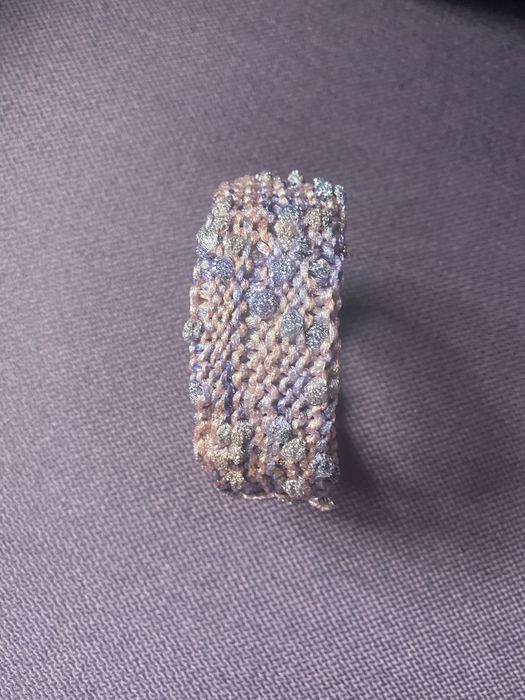 Bransoletka dziergana ręcznie robiona