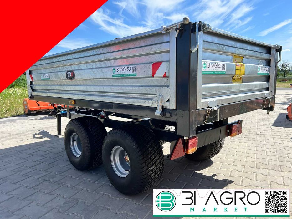 Przyczepka przyczepa 1.5t z kiprem mini traktor Kubota Iseki Yanmar