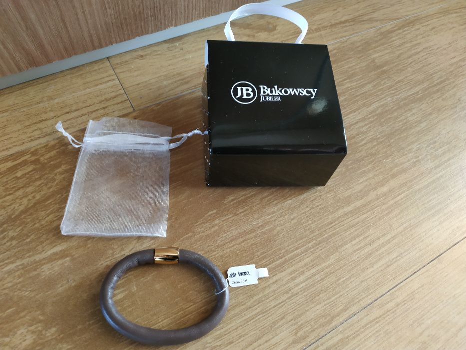 Rezerwacja dla Renaty Bransoletka JB Bukowscy skóra stal nowa pudełecz