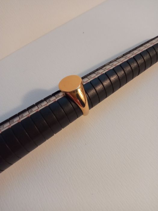 Nowy złoty pierścionek sygnet stal chirurgiczna unisex