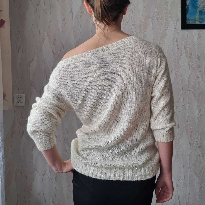 Kremowy sweter z cekinami Vero Moda r. S