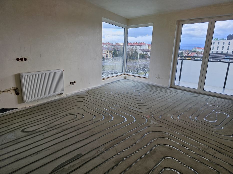 Frezowane ogrzewanie podłogowe frezowanie wylewki rowki pod ogrzewanie