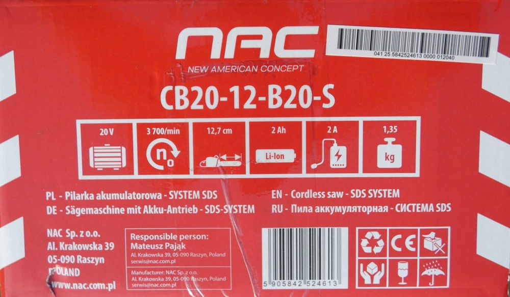 akumulatorowa podkaszarka NAC