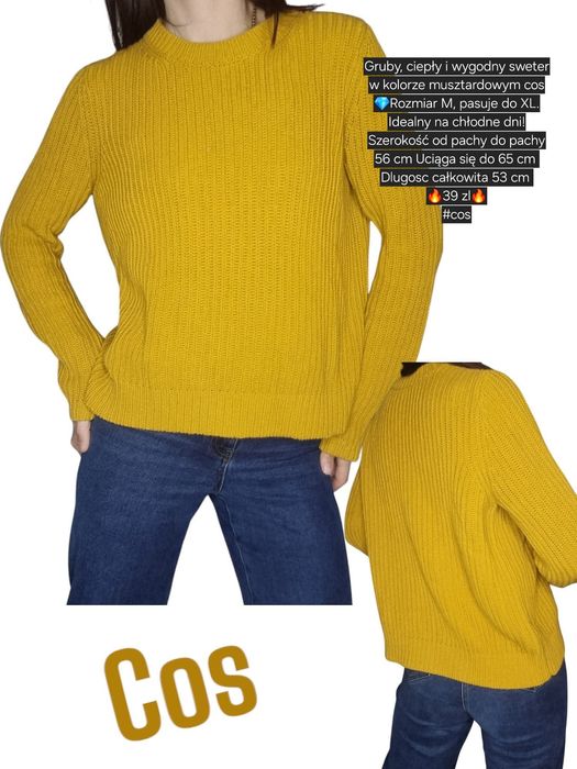 Gruby cieply sweterek cos rozmiar od m do xl