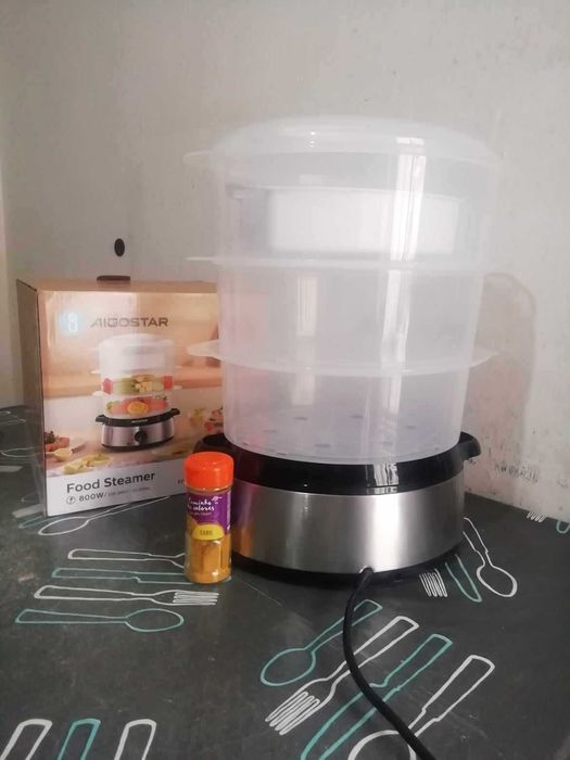 Máquina de Cozer a Vapor AIGOSTAR Fitfoodie Steel (800W - Inox)