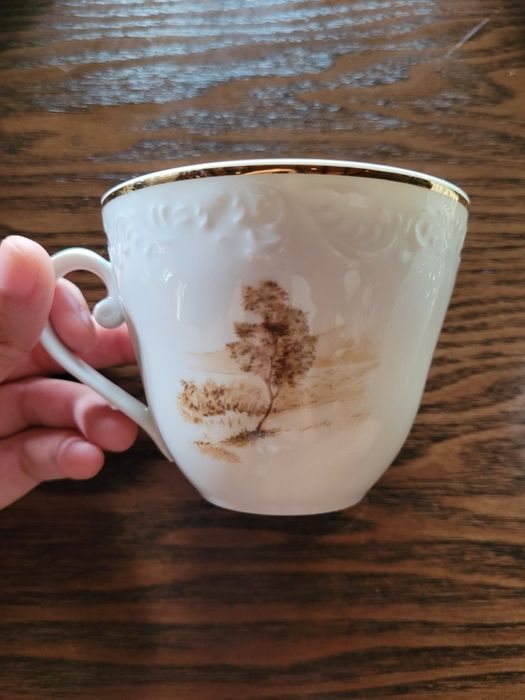 Conjunto de xícara e pires da Spal