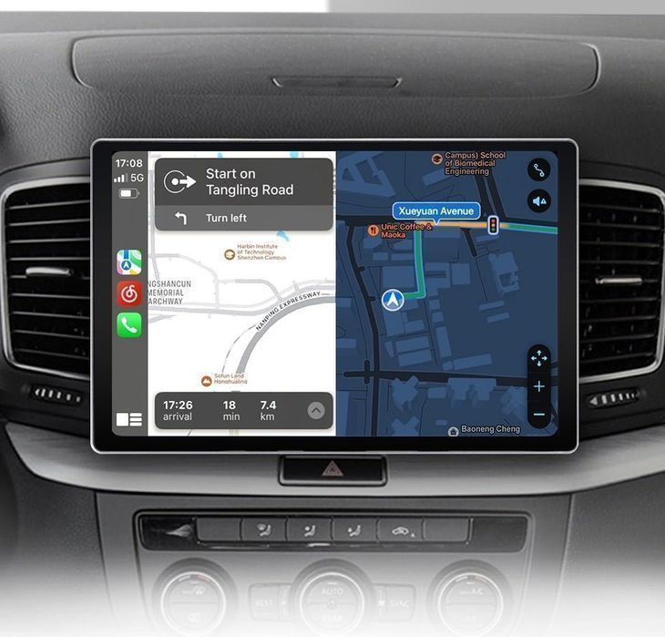 VW Sharan 2012–2018 – Radio Android 15 10.33" CarPlay Android Auto GPS Nawigacja Stacja Multimedialna WiFi Bluetooth DSP 4G LTE PL 4GB/64GB