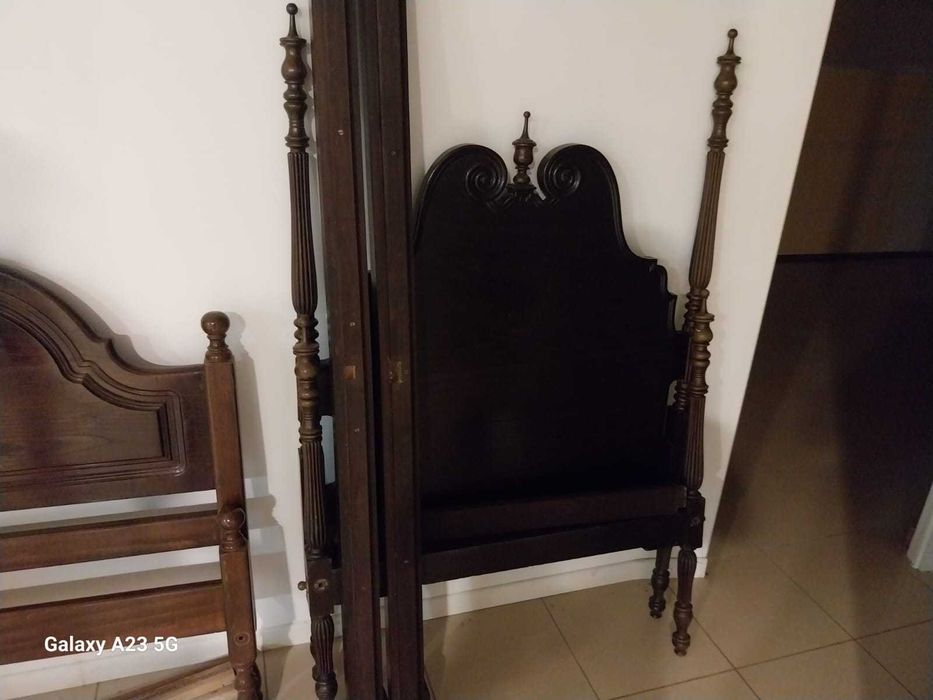 cama antiga madeira maciça