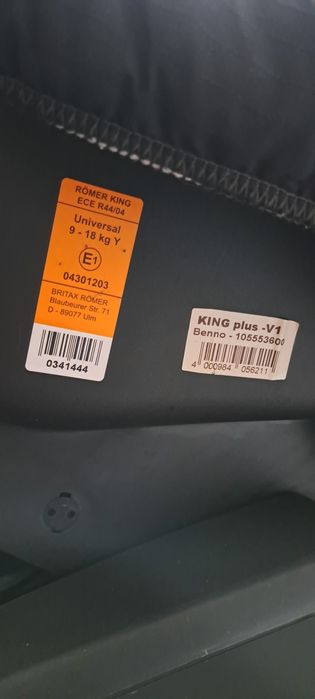 Fotelik Romer King  plus   9-18 kg