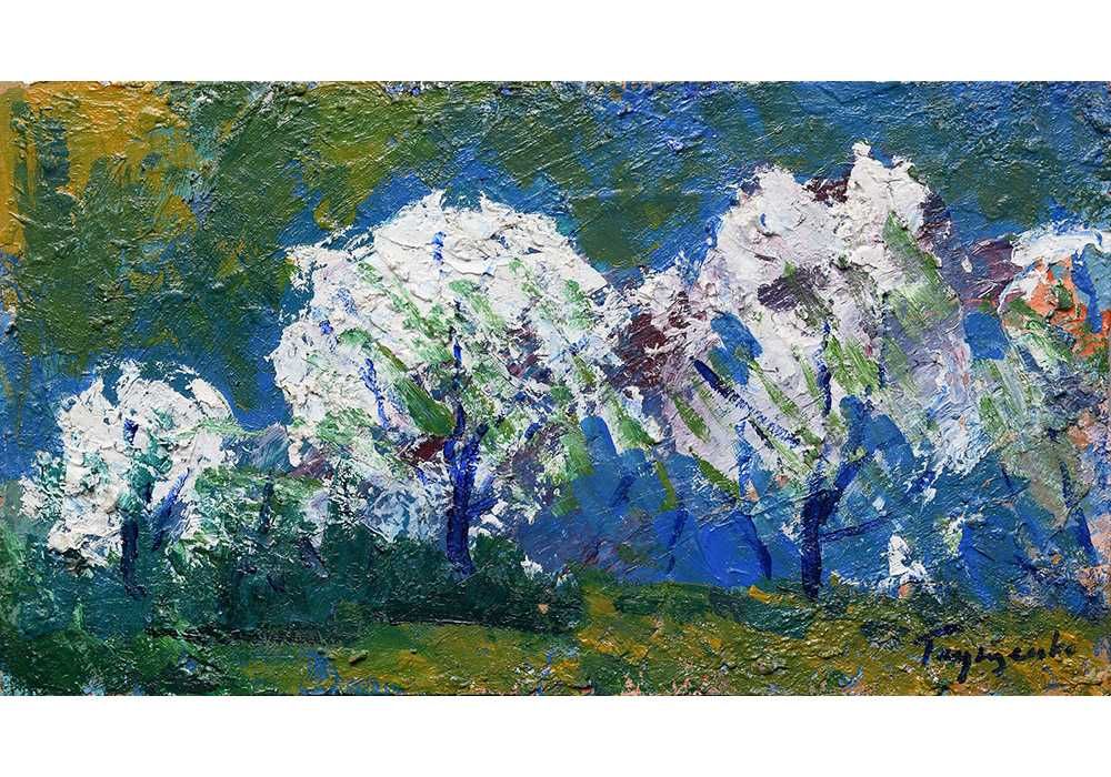Глущенко Николай Петрович (1901-1977). Цветущие деревья. 1970е / "Квітучі дерева". Микола Глущенко