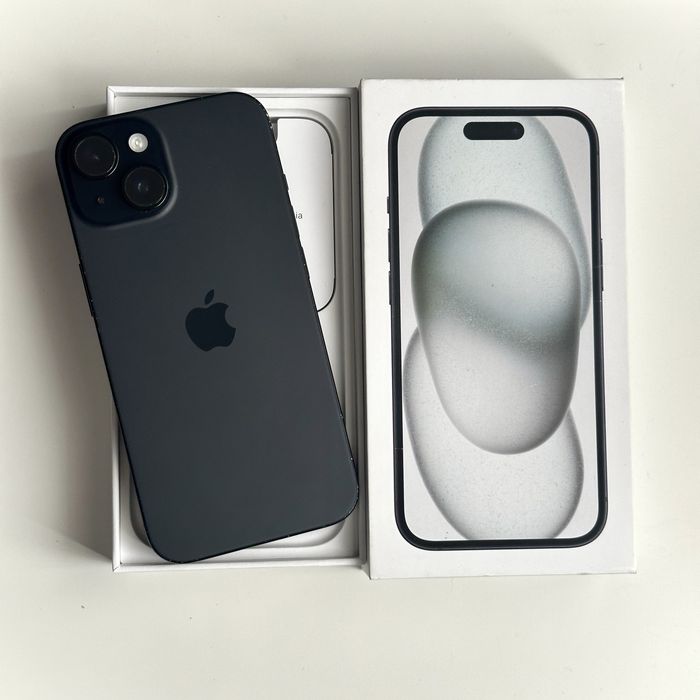 IPhone 15 128gb Czarny - BATERIA 100% - W PEŁNI SPRAWNY