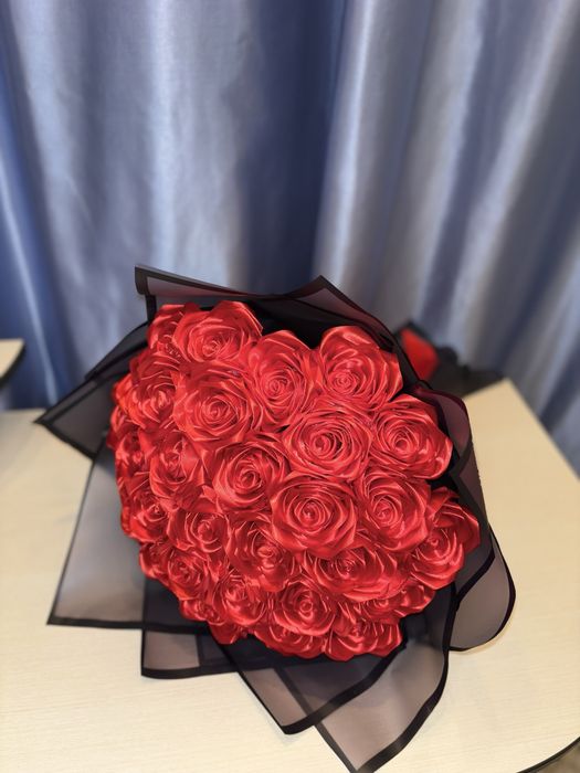 Букет з атласної стрічки