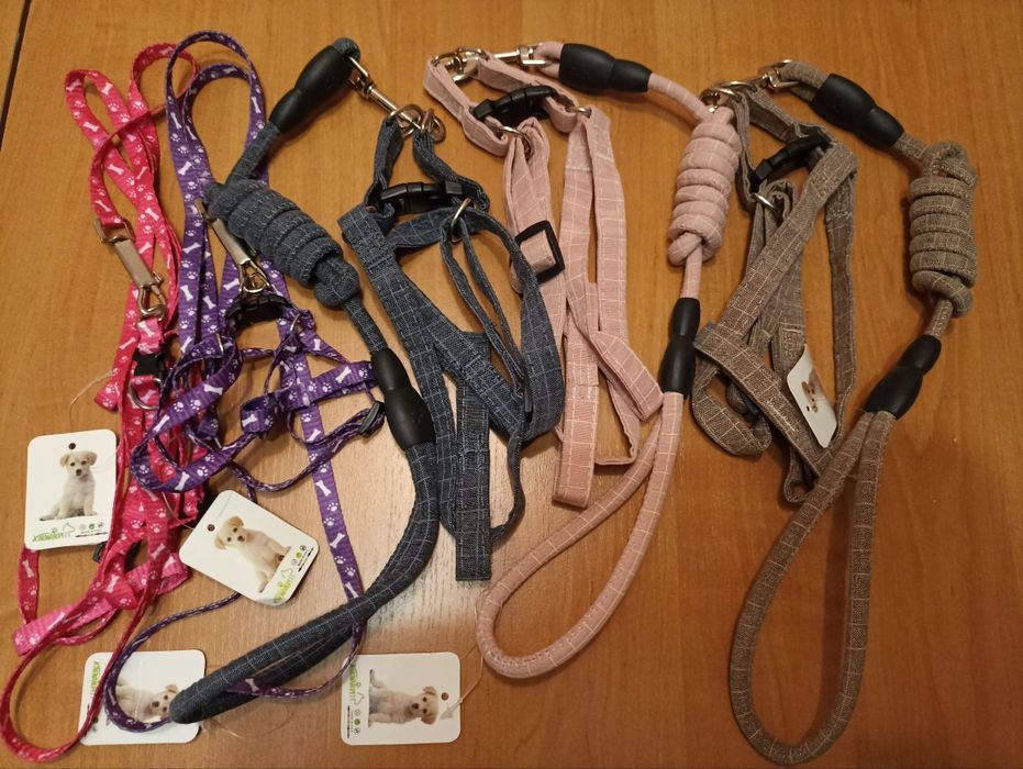 Шлейка поводок ошейник для  кота собаки с бубенцом
