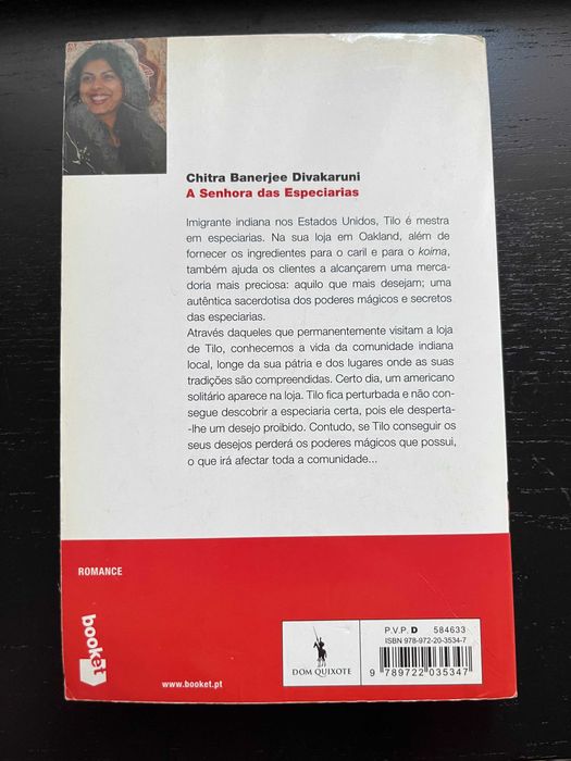 Livro "A Senhora das Especiarias", de Chitra Banerjee Divakaruni