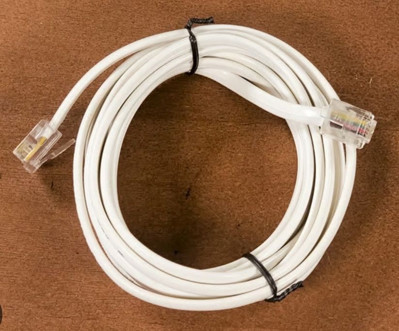 Cabo de telefone RJ-11 (macho-macho) (1,5 metros)