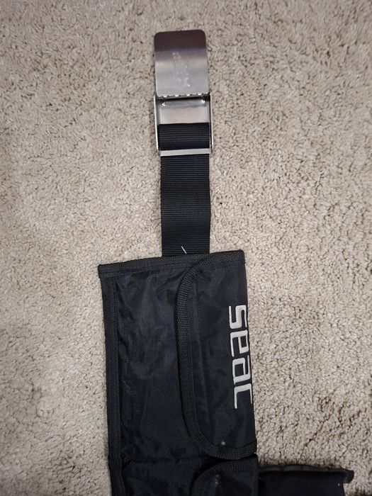 Cinto de mergulho Seac novo com bolsas de chumbo granulado