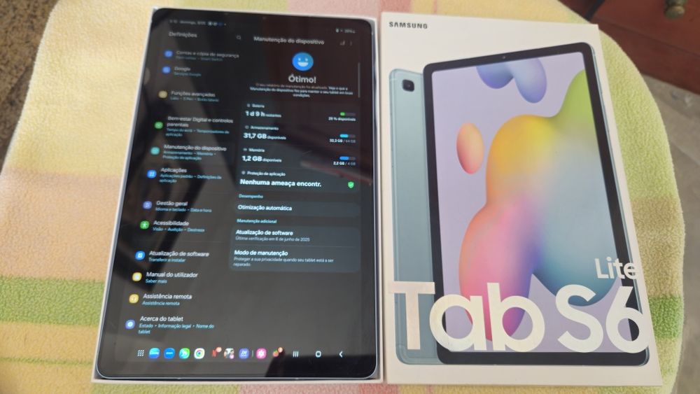 Samsung Galaxy Tab S6 Lite Versão Snapdragon 2022 (64GB+ microSD 128GB) | Ecrã Impecável