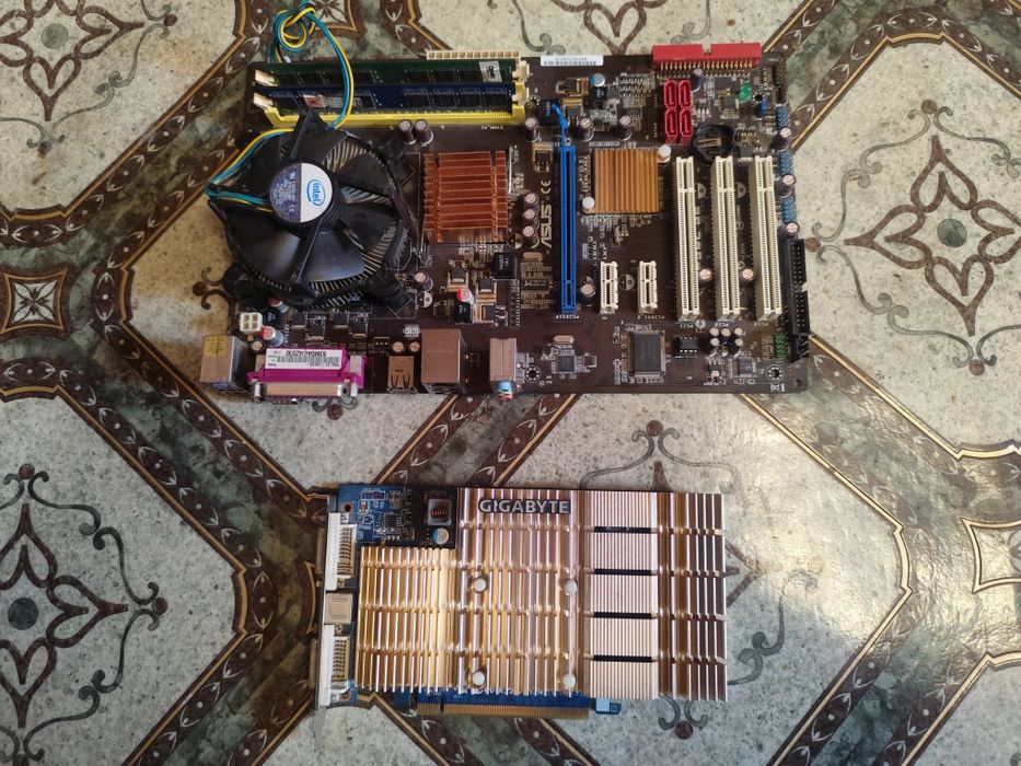 Рабочий комплект ПК 2 ядра, ddr2 2 Гб, видео 512мб