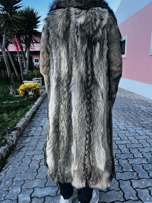 Casaco de pele verdadeiro raposa