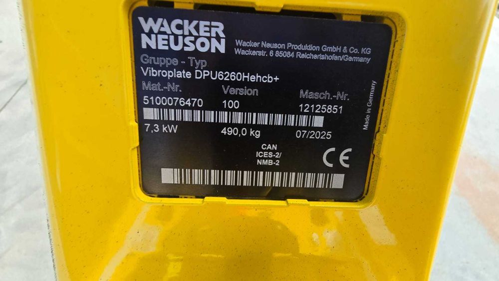 Zagęszczarka dwukierunkowa WACKER NEUSON DPU 6260 Hehcb+ DPU 6555