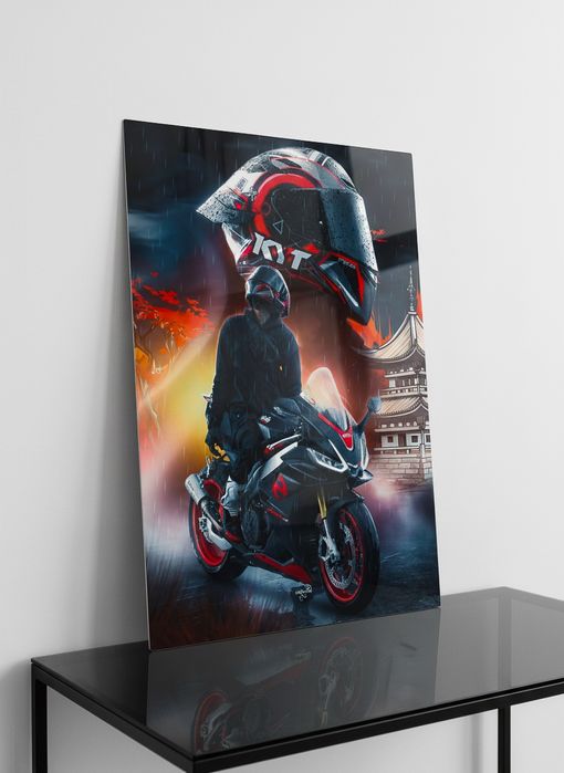 Картина на металле, мото