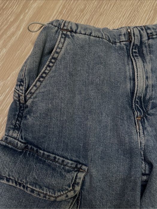 ‼️ джинси карго Zara 128 7 8 бермуди з карманами накладними