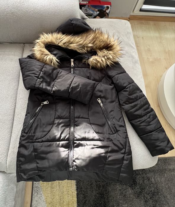 Czarna kurtka, plaszczyk zimowy M