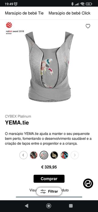 Marsúpio cybex coleção