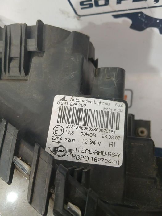 FAROL DIREITO AZUL MINI ONE R56 1.6VTI 2010-2013 ANO: 2011