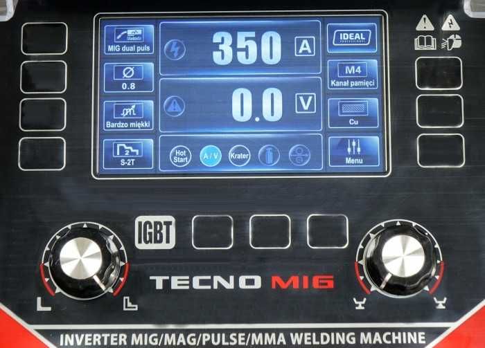 Spawarka migomat Ideal TECNO MIG 366 PULSE SYNERGIC LCD + 15kg SG2