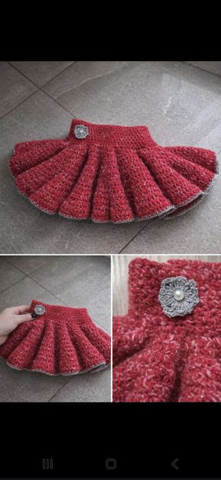 Bajkowa spódniczka szydełkowa  dla dziewczynki 3 lata- handmade