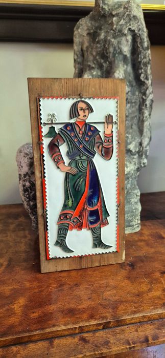 Rosyjska tablica relief Książę Igor Kijowski ikona prawosławie emalia