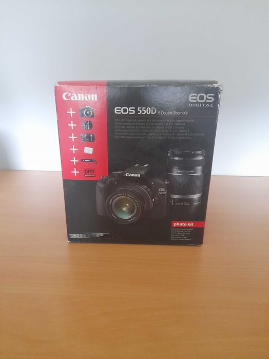 Kit Canon EOS 550D + 2 Objectivas + Bolsa transporte