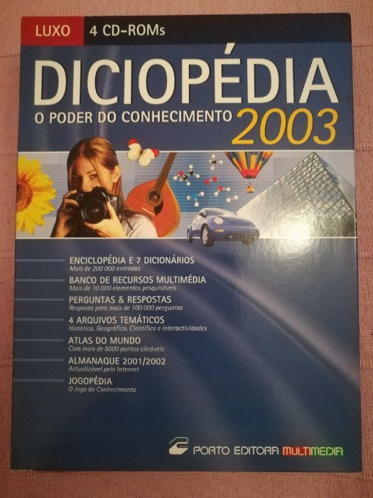 Diciopedia 2003 - enciclopédia multimédia - versão luxo - 4 CDs Benfica ...