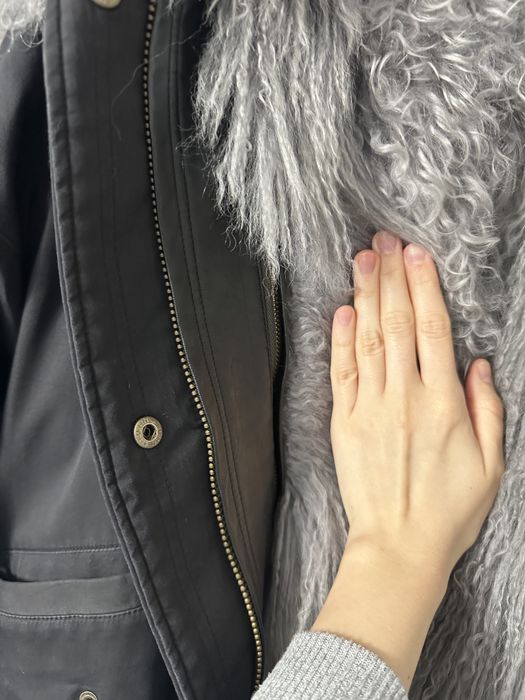 Куртка парка Лама, натуральне хутро