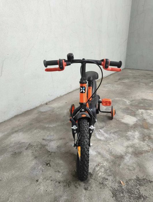 Bicicleta Infantil B'TWIN 14" Laranja (Com Rodinhas)
