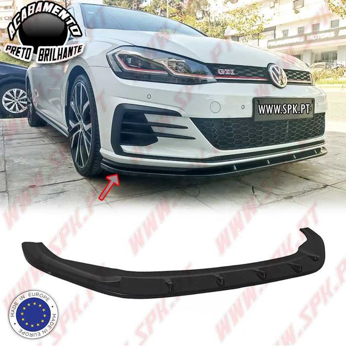 Lip / Spoiler Frontal VW Golf 7.5 GTI (2017-2019) - Preto Brilhante