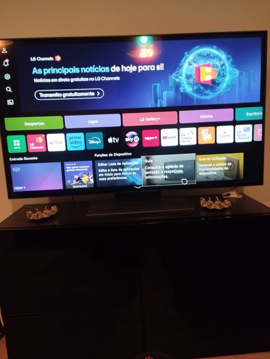 Smart TV LG 55" QNED 4K (55QNED826RE) – 120Hz / HDMI 2.1 – Como Nova