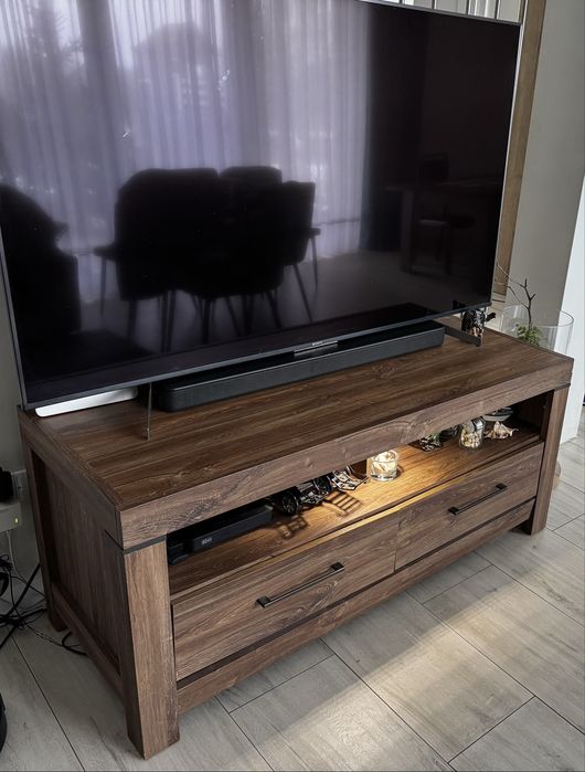 Zestaw mebli Black Red White kolekcja Gent stół krzesła witryna, RTV