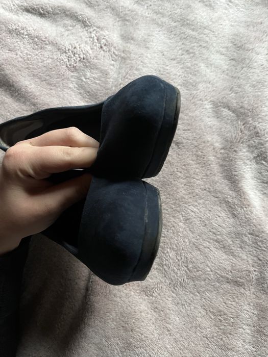 Szpilki buty na obcasie granatowe platforma 38 basic Jenny Fairy