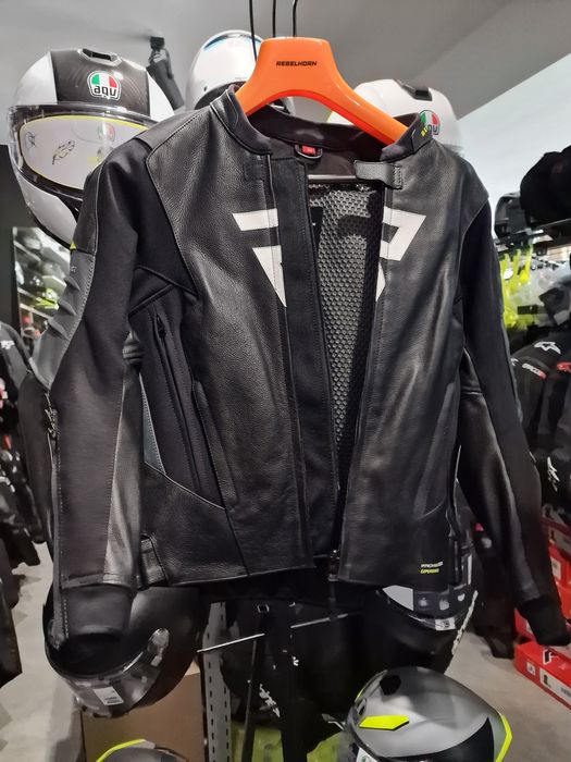 kurtka skórzana REBELHORN VELOCE BLACK/GREY/FLUO  !gratisy/RATY 0%!