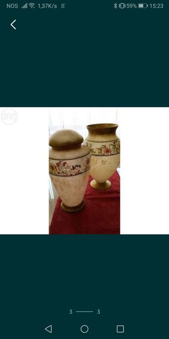 Jarros em murano pintados à mão