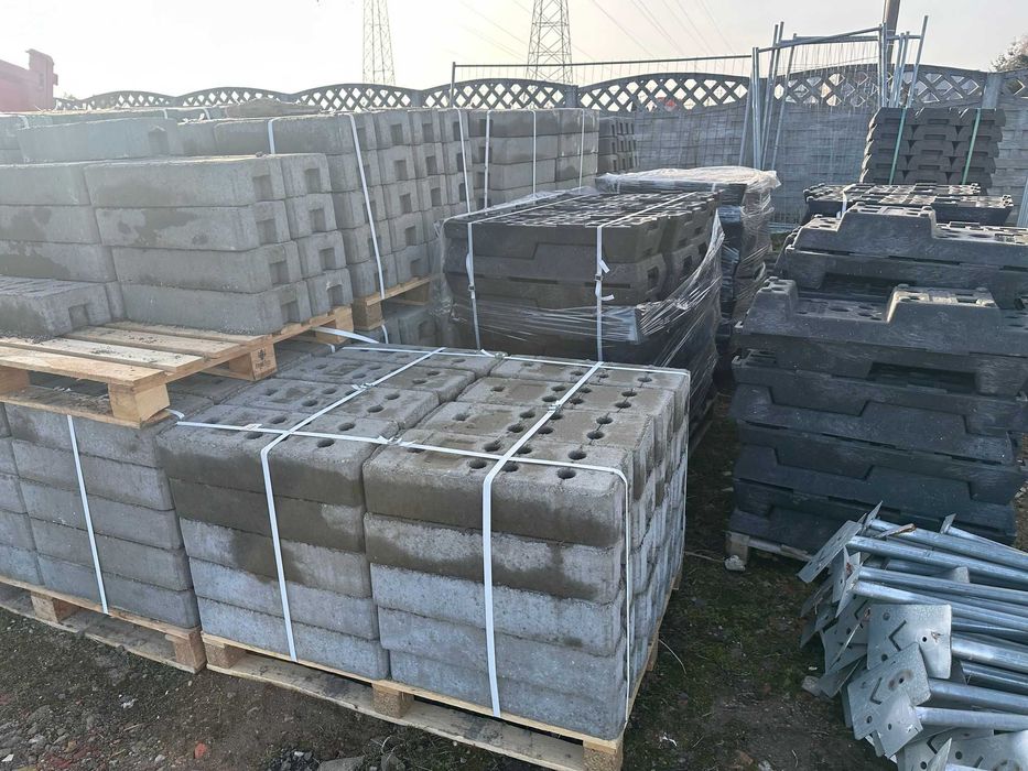 Stopa betonowa 32kg ogrodzenie tymczasowe budowlane przenośne płot