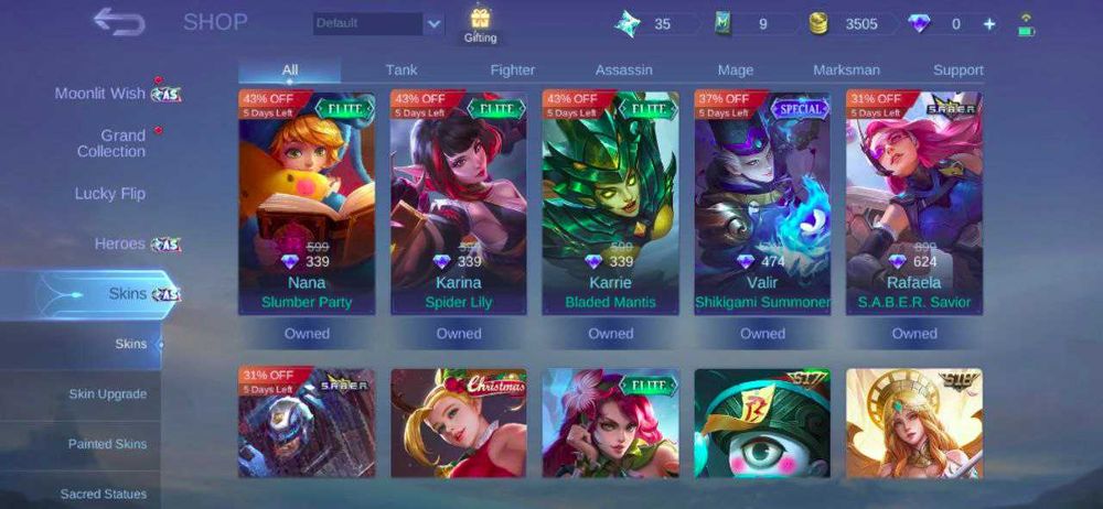 Акаунт Mobile legends