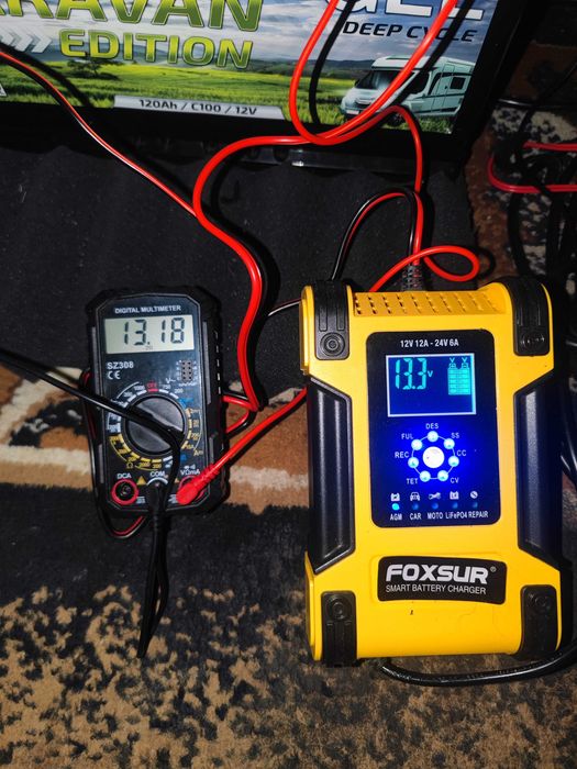 Гелевый аккумулятор Electronicx Caravan Edition 12v 120ah+FOXSUR12v12a