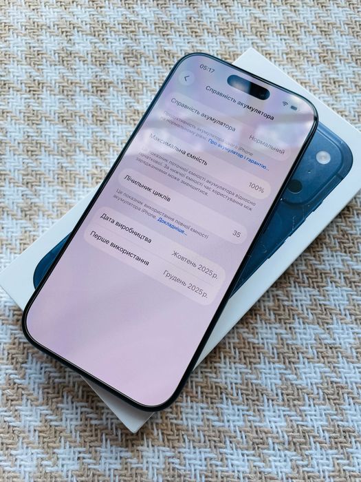 IPHONE 17 PRO 256Gb АКБ 100% (35 циклів) Deep Blue NEVERLOCK ( 59341)