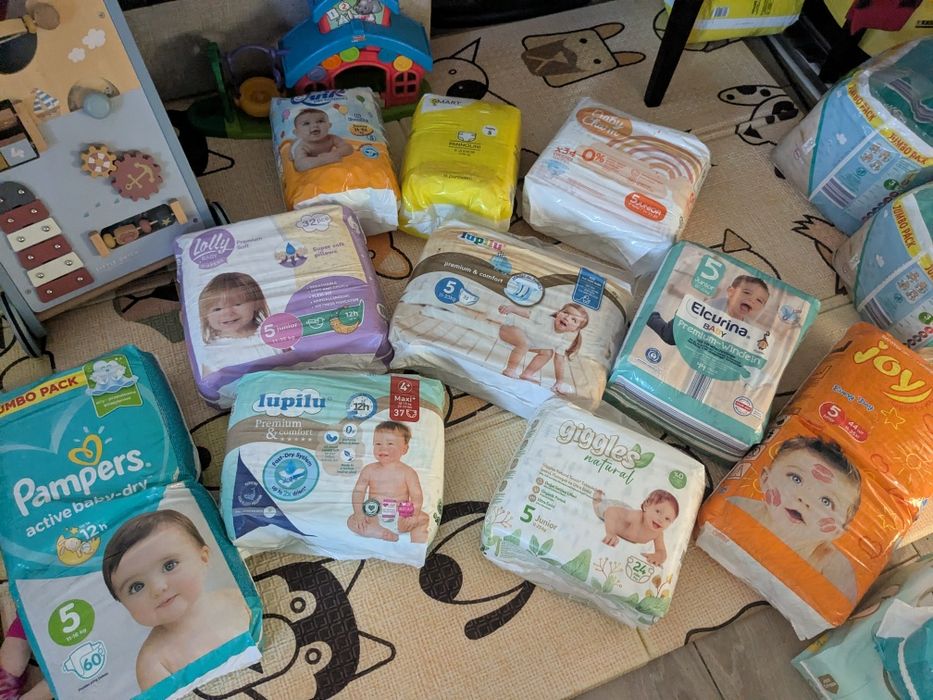 Памперси 2, 3,4,5  pampers, Gugu,fralda