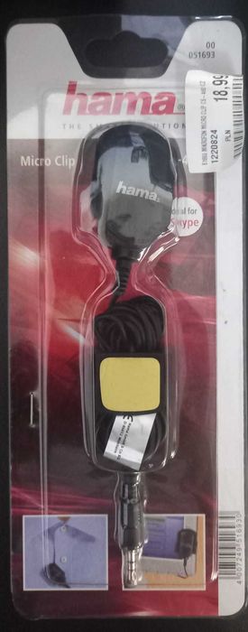 mikrofon HAMA z klipsem