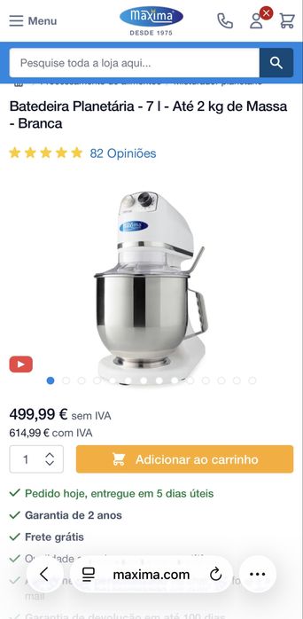 Amassadeira Planetária MAXIMA 7L