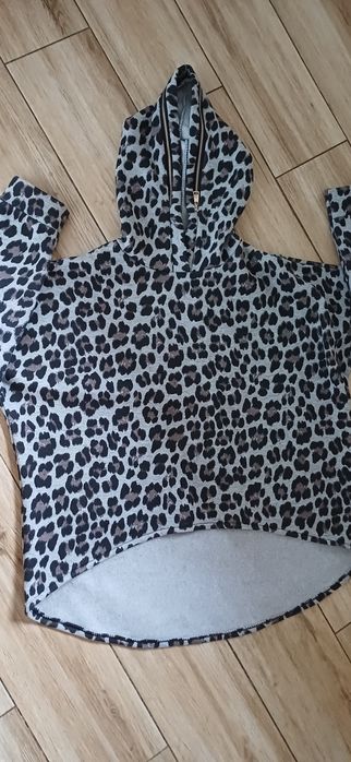 Ciepla bluza panterka z kapturem M/L